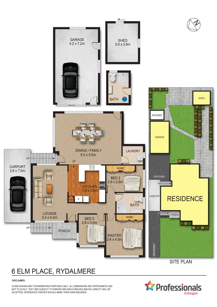 Floorplan of Homely house listing, 6 Elm Place, Rydalmere NSW 2116