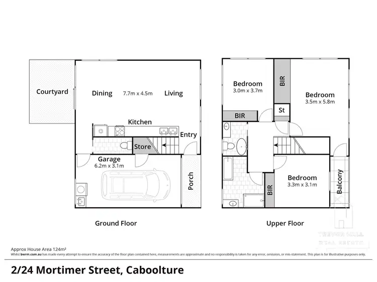 Floorplan of Homely townhouse listing, 2/24 Mortimer Street, Caboolture QLD 4510