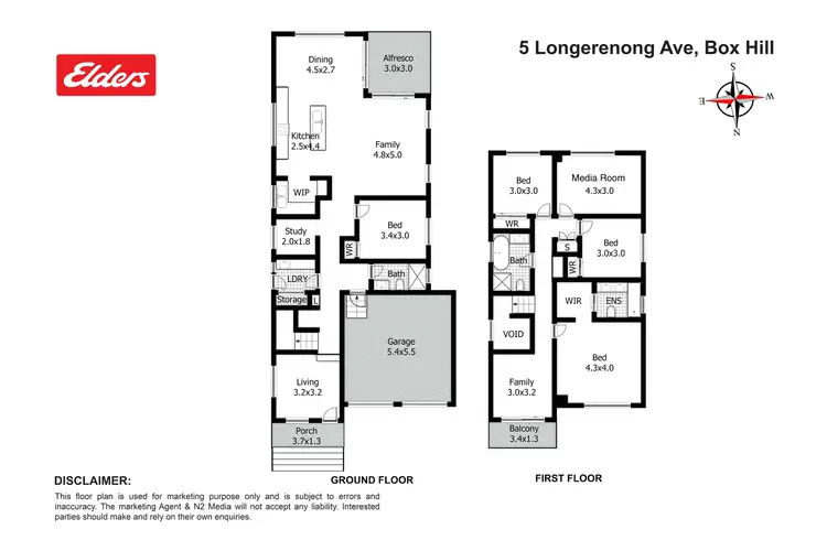 Floorplan of Homely house listing, 5 Longerenong Avenue, Box Hill NSW 2765