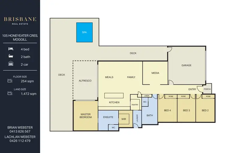 Floorplan of Homely house listing, 105 Honeyeater Crescent, Moggill QLD 4070