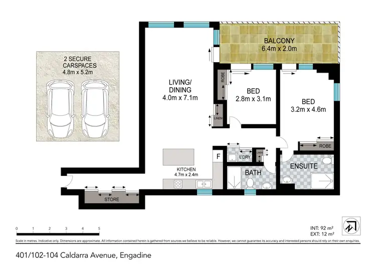 Floorplan of Homely apartment listing, 401/102-104 Caldarra Avenue, Engadine NSW 2233