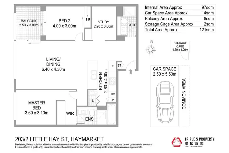 Floorplan of Homely apartment listing, 203/2 Little Hay Street Street, Haymarket NSW 2000
