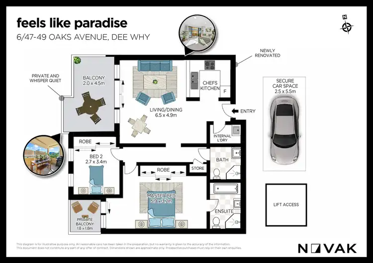 Floorplan of Homely apartment listing, 6/47 Oaks Avenue, Dee Why NSW 2099