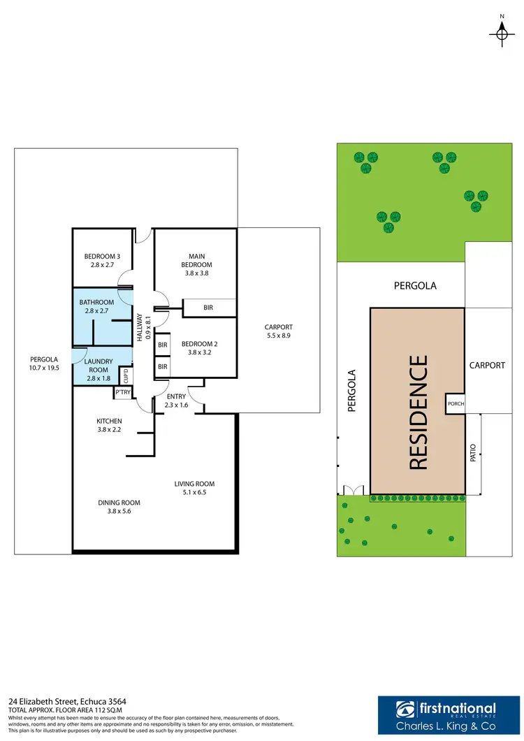 Floorplan of Homely house listing, 24 Elizabeth Street, Echuca VIC 3564