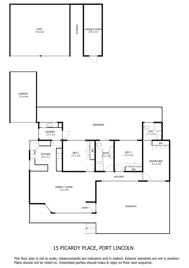 Floorplan of Homely house listing, 15 Picardy Place, Port Lincoln SA 5606