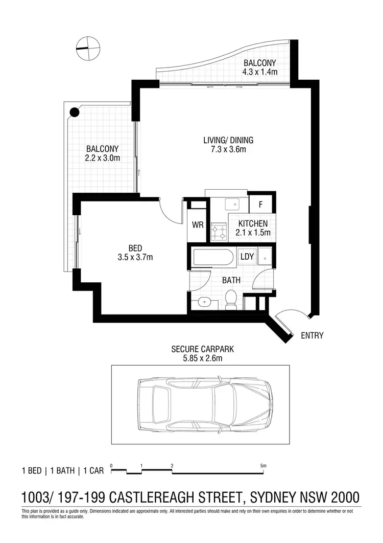 Floorplan of Homely apartment listing, Level 10/197 Castlereagh Street, Sydney NSW 2000