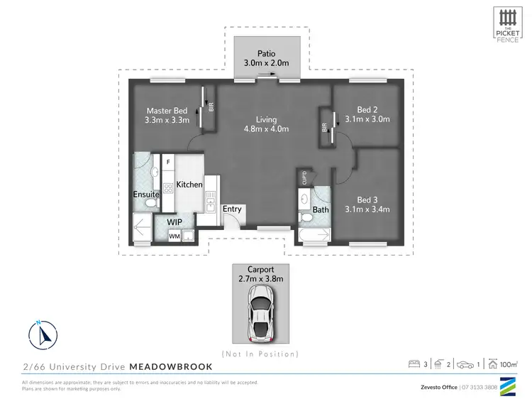 Floorplan of Homely unit listing, 2/66 University Drive, Meadowbrook QLD 4131