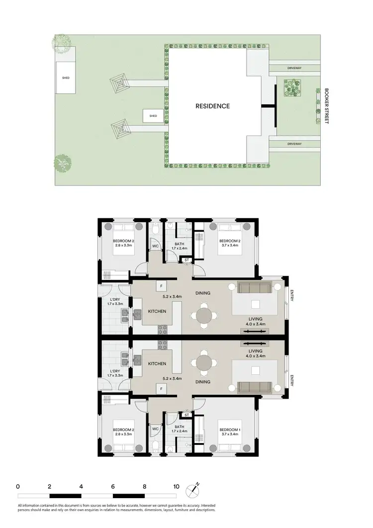 Floorplan of Homely semi-detached listing, 35 Booker Street, Park Avenue QLD 4701