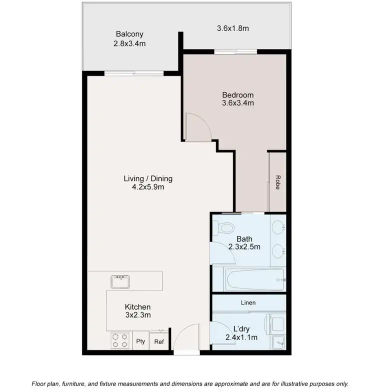 Floorplan of Homely unit listing, 1302/37-41 Mann Street, Westcourt QLD 4870