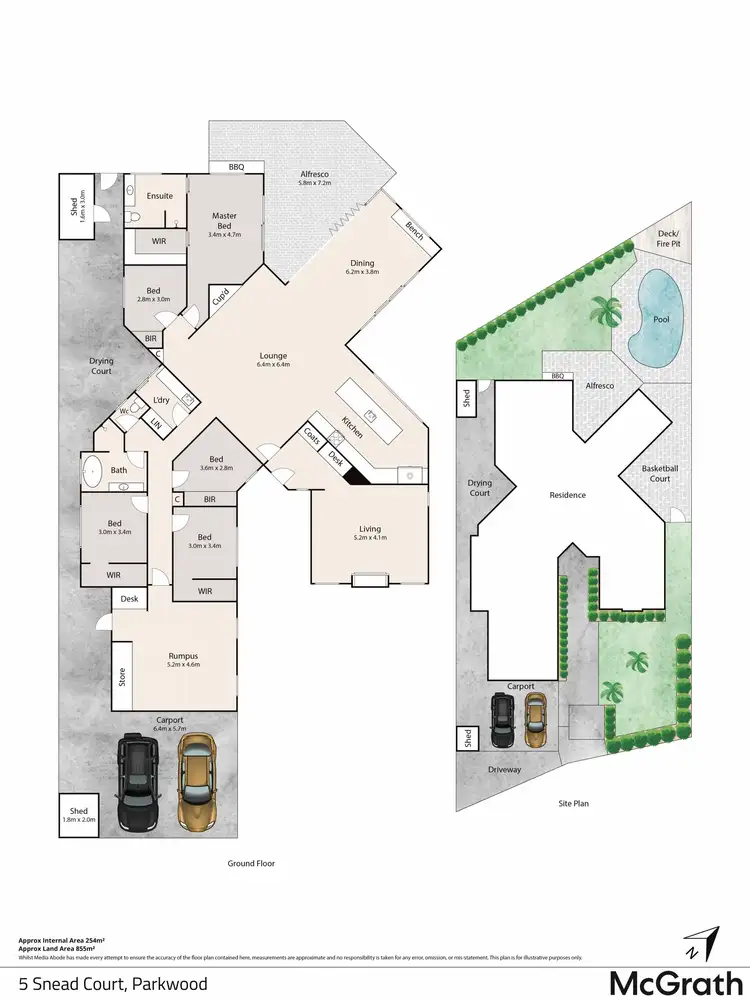 Floorplan of Homely house listing, 5 Snead Court, Parkwood QLD 4214