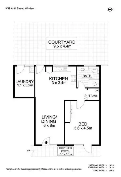 Floorplan of Homely unit listing, 3/39 Antill Street, Wilston QLD 4051