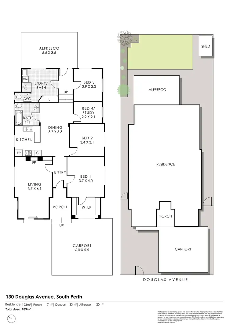Floorplan of Homely house listing, 130 Douglas Avenue, South Perth WA 6151