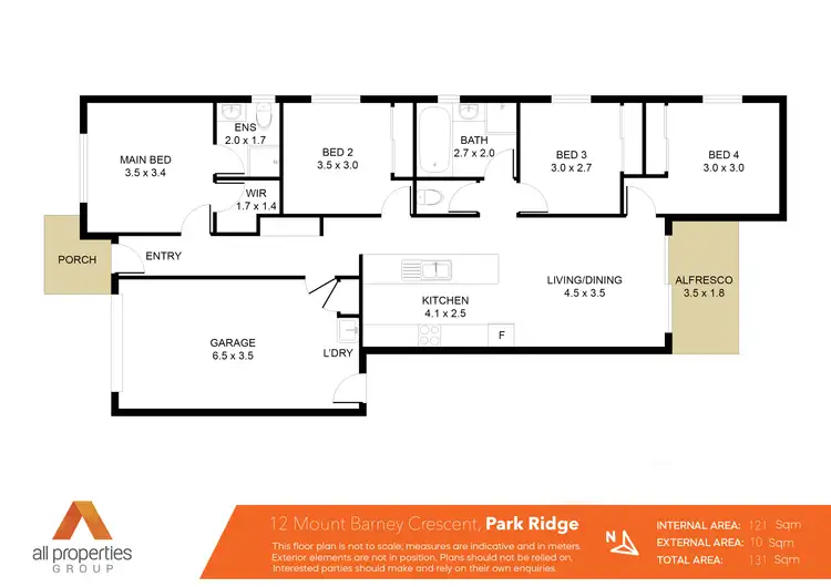 Floorplan of Homely house listing, 12 Mount Barney Crescent, Park Ridge QLD 4125