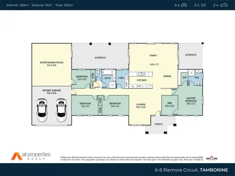 Floorplan of Homely house listing, 6-8 Riemore Circuit, Tamborine QLD 4270