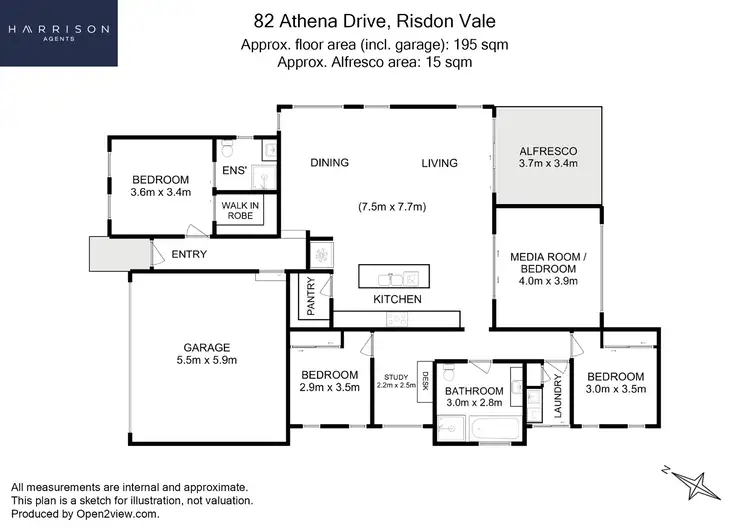 Floorplan of Homely house listing, 82 Athena Drive, Risdon Vale TAS 7016