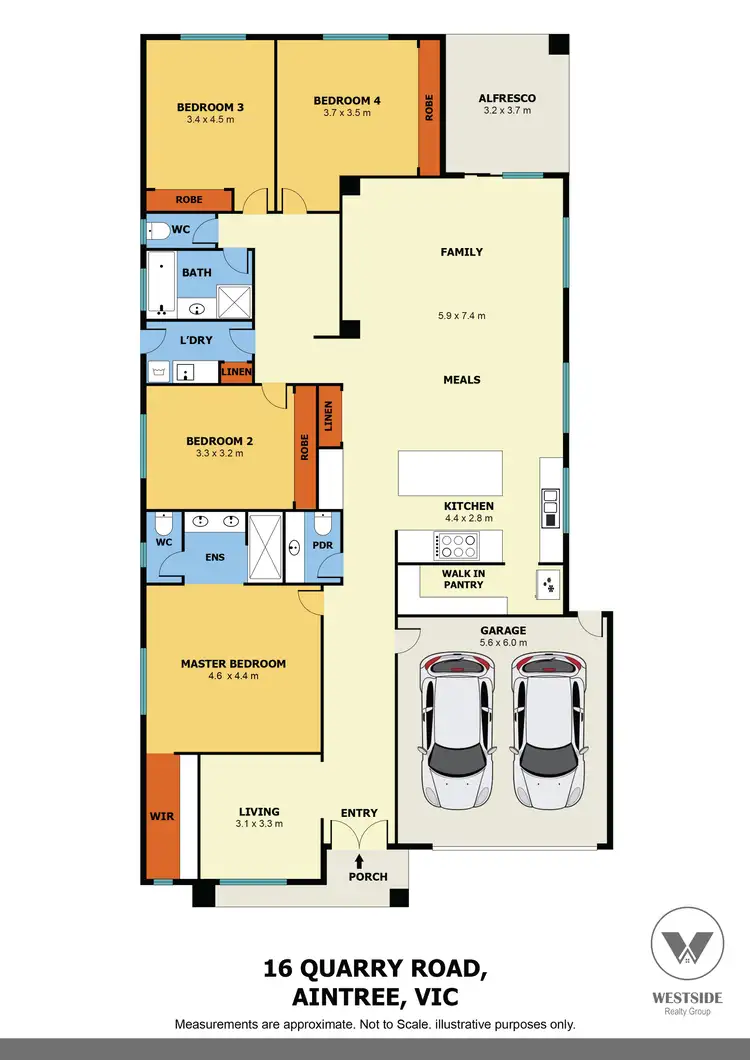 Floorplan of Homely house listing, 16 Quarry Road, Aintree VIC 3336
