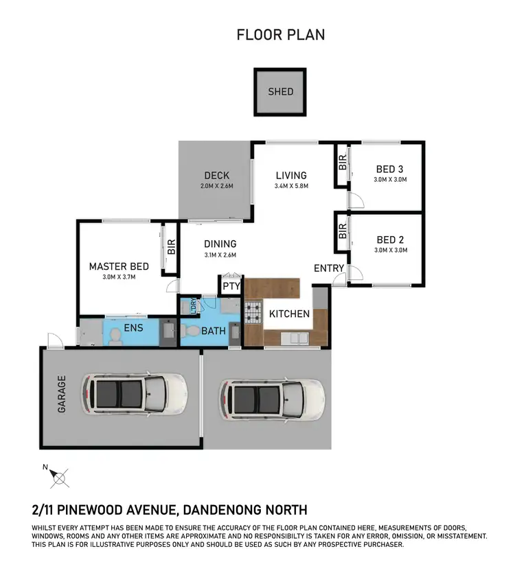 Floorplan of Homely house listing, 2/11 Pinewood Avenue, Dandenong North VIC 3175