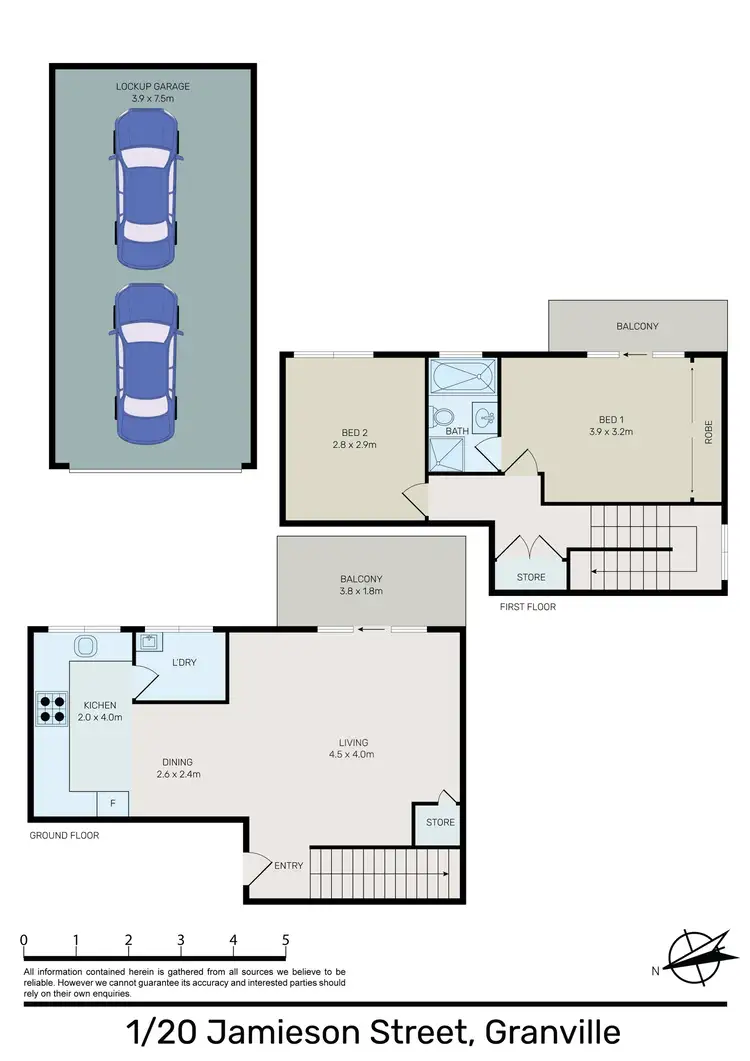 Floorplan of Homely unit listing, 1/20 Jamieson Street, Granville NSW 2142