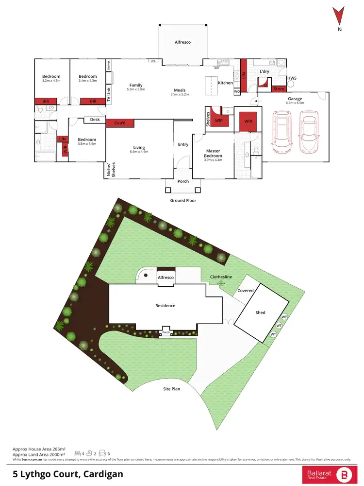 Floorplan of Homely house listing, 5 Lythgo Court, Cardigan VIC 3352