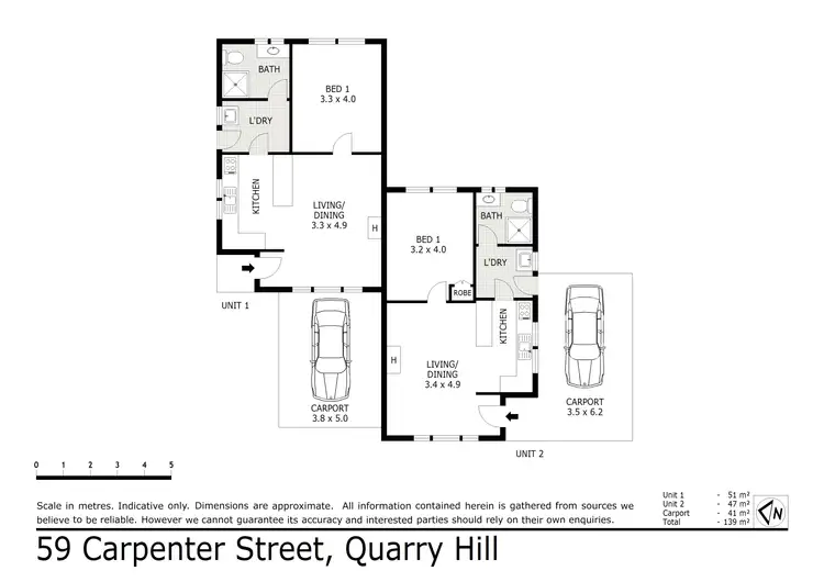 Floorplan of Homely block of units listing, 59 Carpenter Street, Quarry Hill VIC 3550