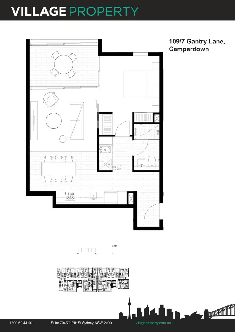 Floorplan of Homely apartment listing, 109/7 Gantry Lane, Camperdown NSW 2050