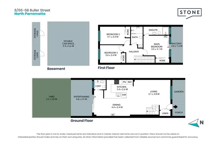 Floorplan of Homely townhouse listing, 8/66-68 Buller Street, North Parramatta NSW 2151