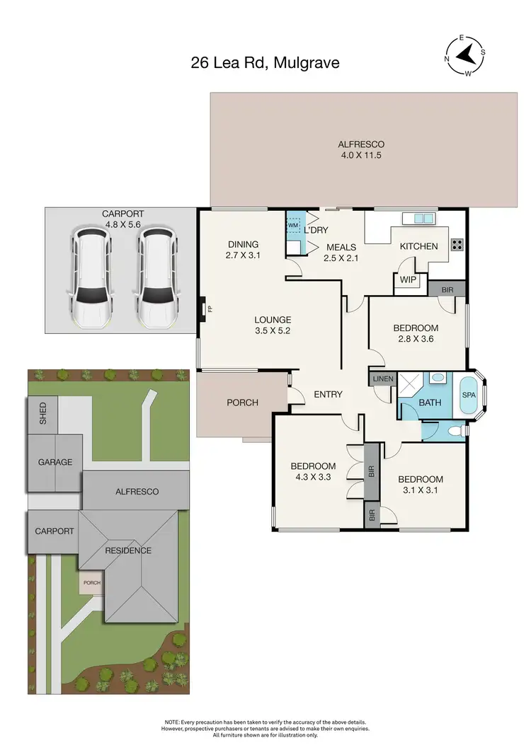 Floorplan of Homely house listing, 26 Lea Road, Mulgrave VIC 3170