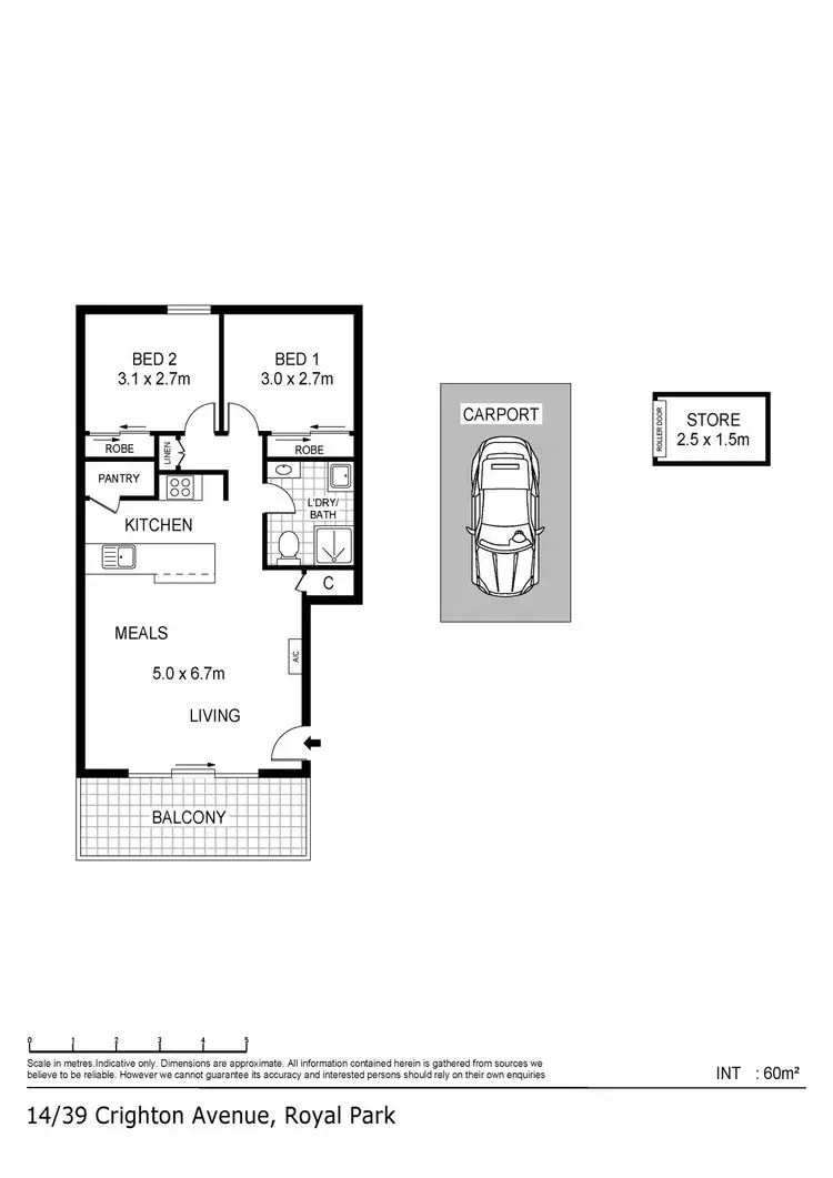 Floorplan of Homely apartment listing, 14/39 Crighton Avenue, Royal Park SA 5014