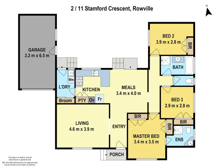 Floorplan of Homely unit listing, 2/11 Stamford Crescent, Rowville VIC 3178