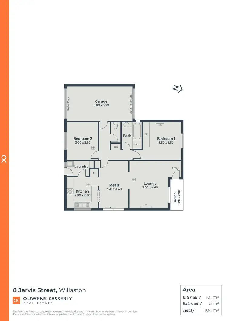 Floorplan of Homely unit listing, 1/8 Jarvis Street, Willaston SA 5118
