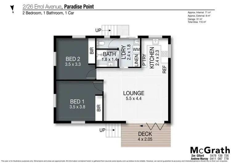 Floorplan of Homely house listing, 2/26 Errol Avenue, Paradise Point QLD 4216