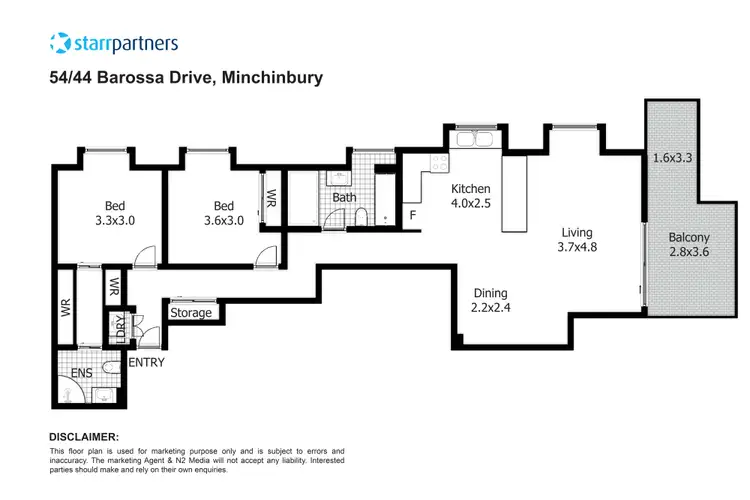 Floorplan of Homely unit listing, 54/44 Barossa Drive, Minchinbury NSW 2770