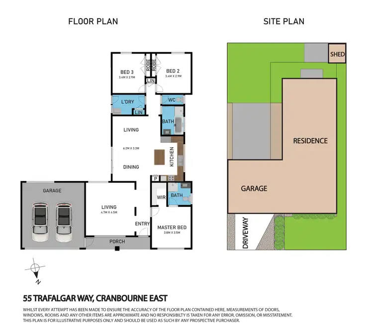 Floorplan of Homely house listing, 55 Trafalgar Way, Cranbourne East VIC 3977