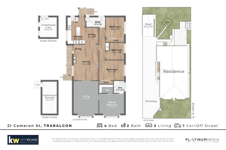 Floorplan of Homely house listing, 21 Cameron Street, Traralgon VIC 3844
