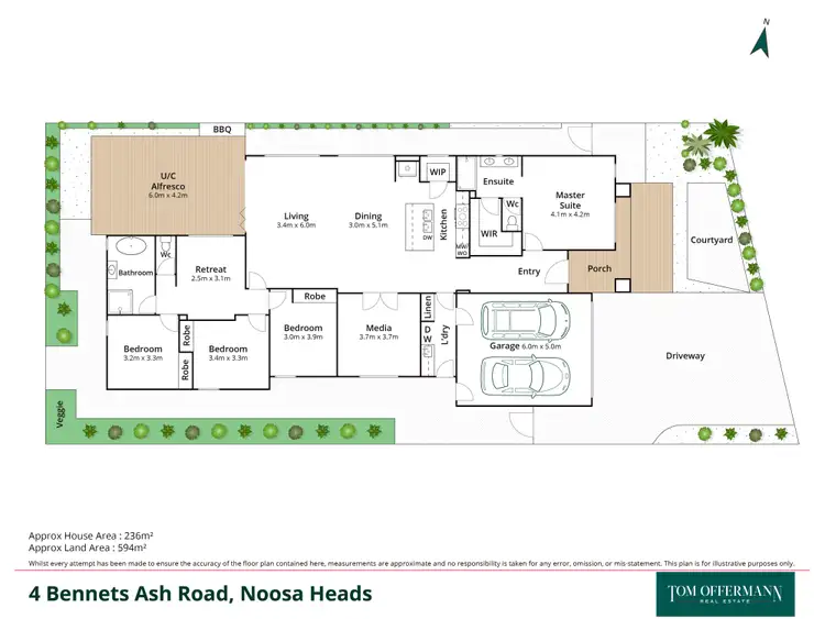 Floorplan of Homely house listing, 4 Bennets Ash Road, Noosa Heads QLD 4567