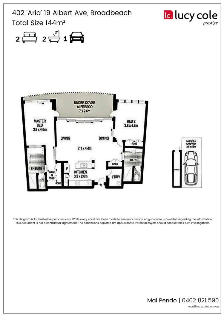 Floorplan of Homely apartment listing, 402/19 Albert Avenue, Broadbeach QLD 4218