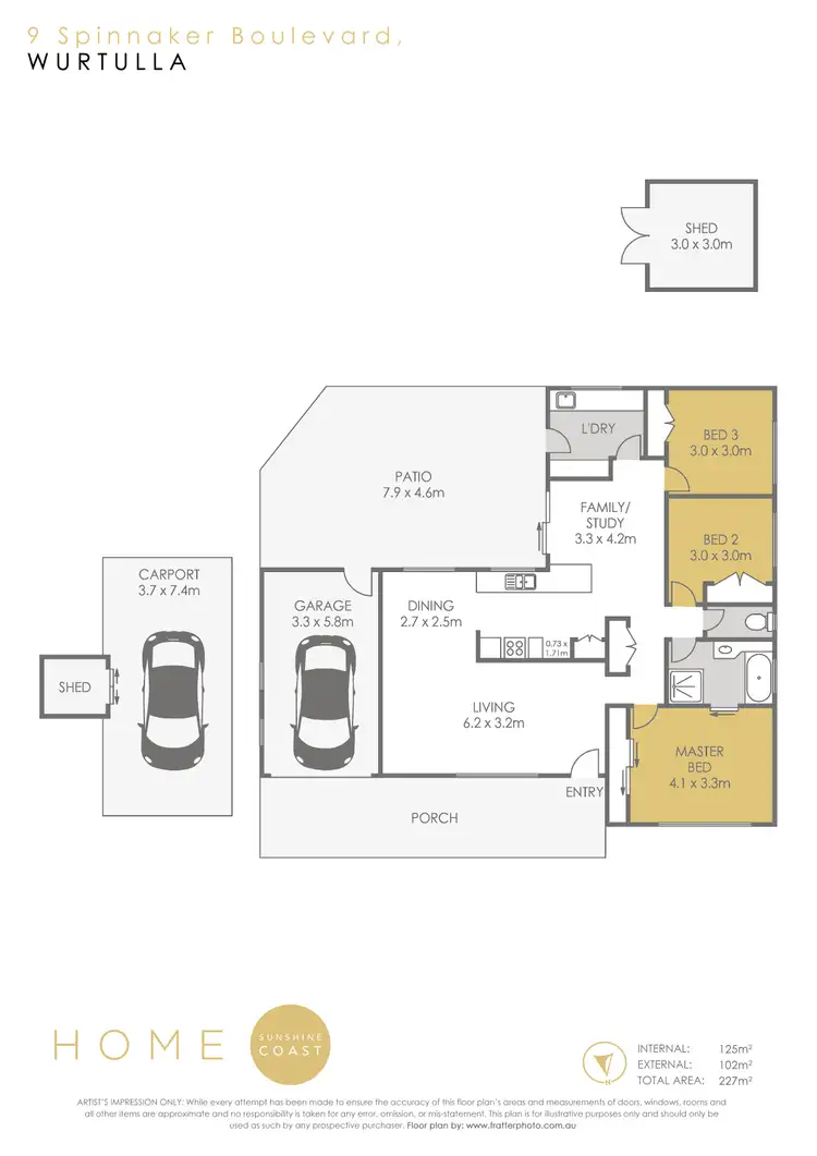 Floorplan of Homely house listing, 9 Spinnaker Boulevard, Wurtulla QLD 4575