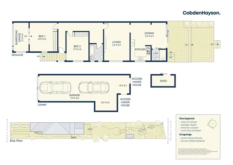 Floorplan of Homely semi-detached listing, 8a Watkin Avenue, Earlwood NSW 2206