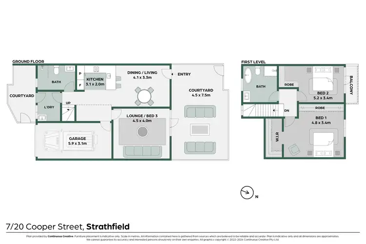 Floorplan of Homely townhouse listing, 7/20 Cooper Street, Strathfield NSW 2135