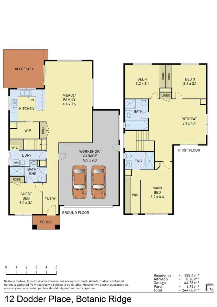 Floorplan of Homely house listing, 12 Dodder Place, Botanic Ridge VIC 3977