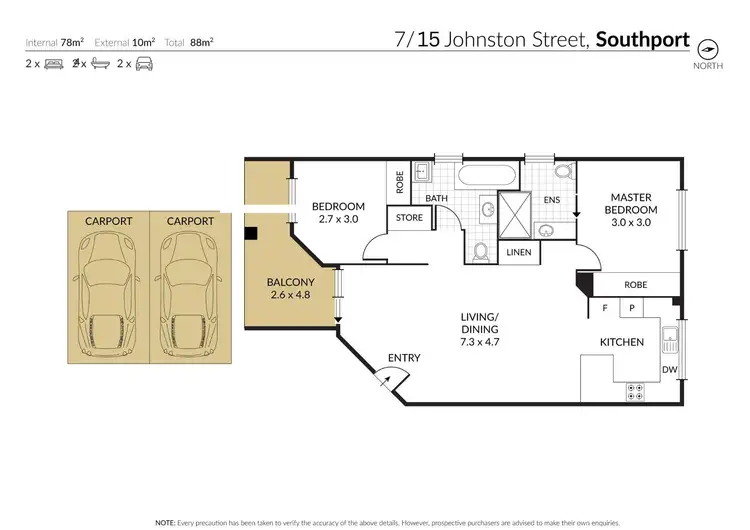 Floorplan of Homely unit listing, 7/15 Johnston Street, Southport QLD 4215