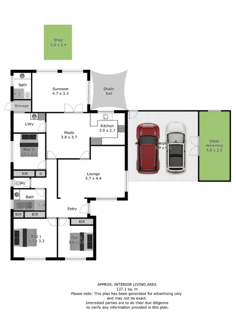 Floorplan of Homely house listing, 6 Ware Avenue, Wodonga VIC 3690