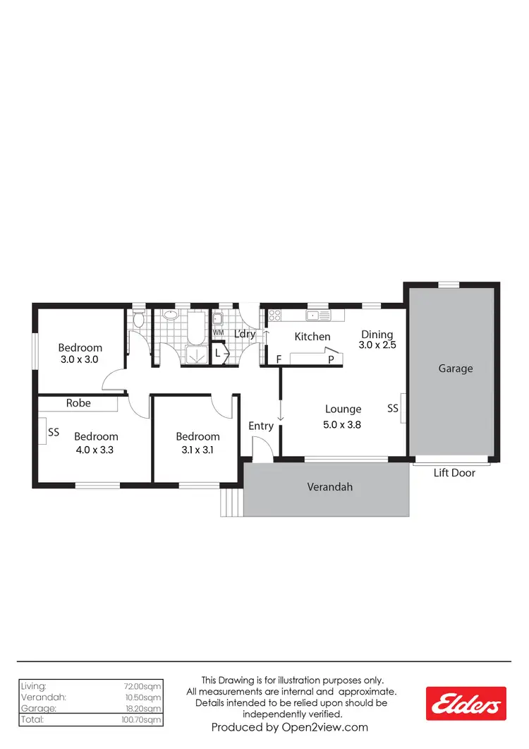 Floorplan of Homely house listing, 14 Powell Street, Clare SA 5453