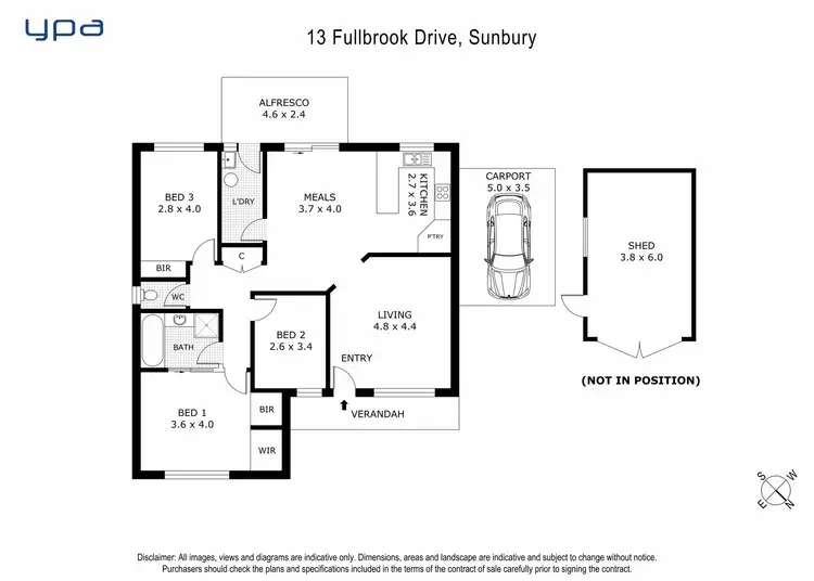 Floorplan of Homely house listing, 13 Fullbrook Drive, Sunbury VIC 3429
