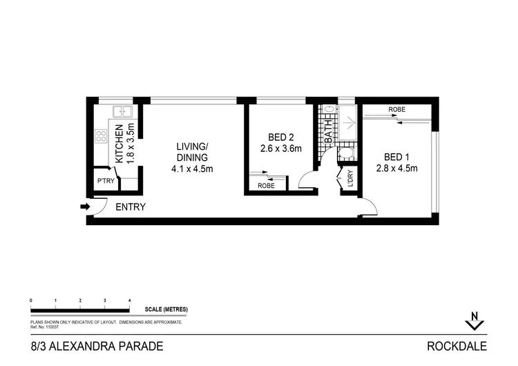 Floorplan of Homely apartment listing, 8/3 Alexandra Parade, Rockdale NSW 2216