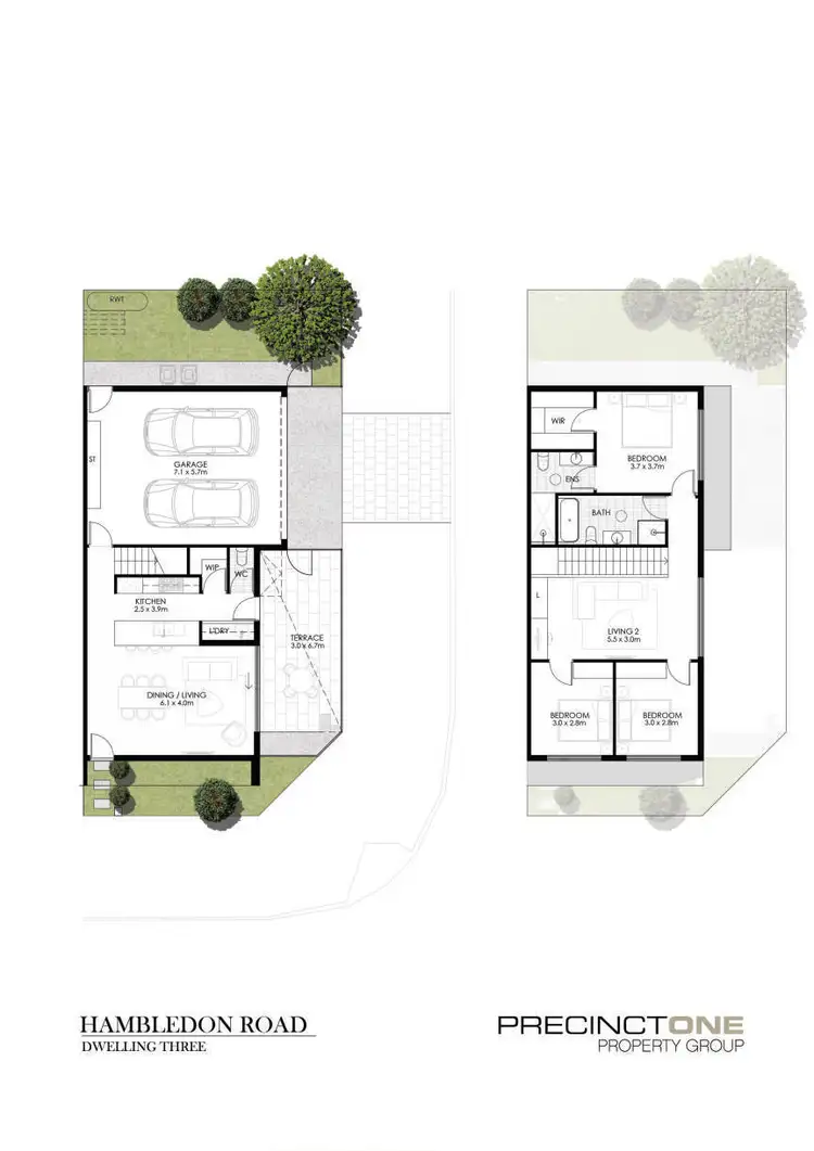 Floorplan of Homely townhouse listing, 5 Hambledon Road, Campbelltown SA 5074