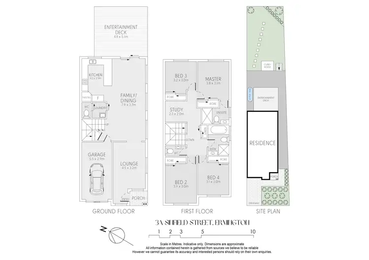 Floorplan of Homely semi-detached listing, 3A Sinfield Street, Ermington NSW 2115