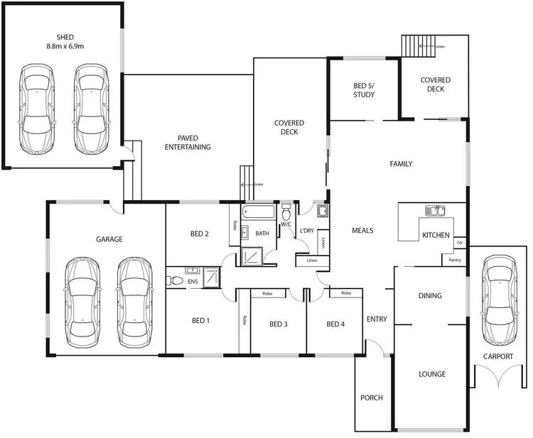Floorplan of Homely house listing, 6 MacNamara Place, Chisholm ACT 2905