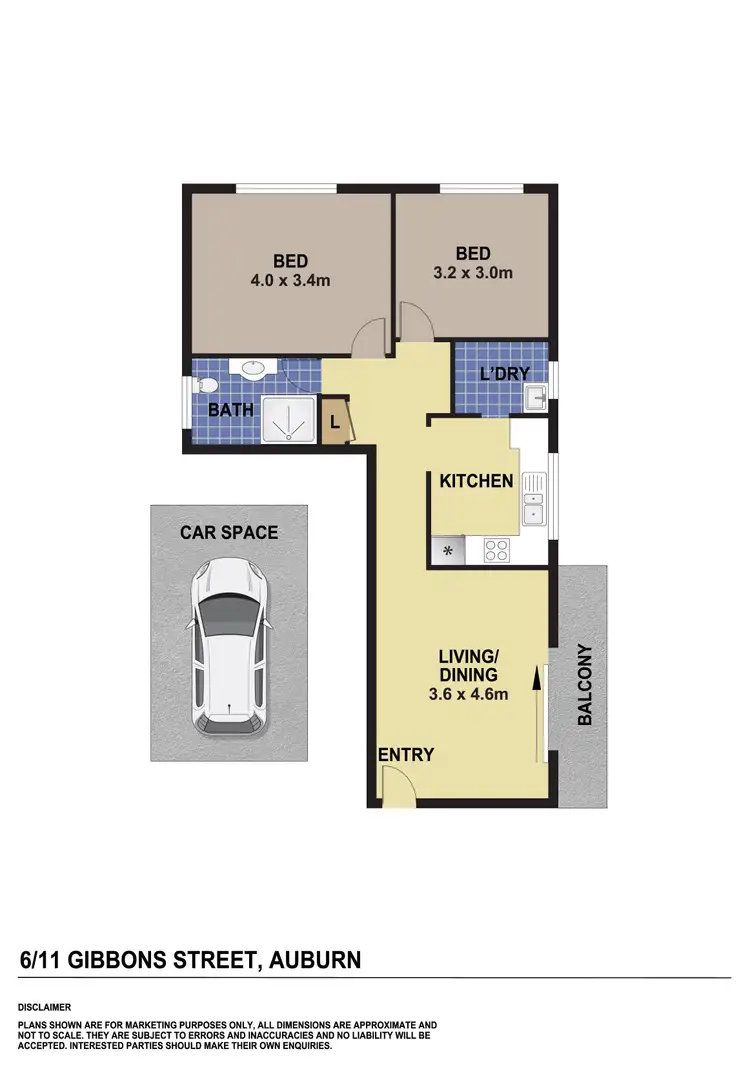 Floorplan of Homely unit listing, 6/11 Gibbons Street, Auburn NSW 2144