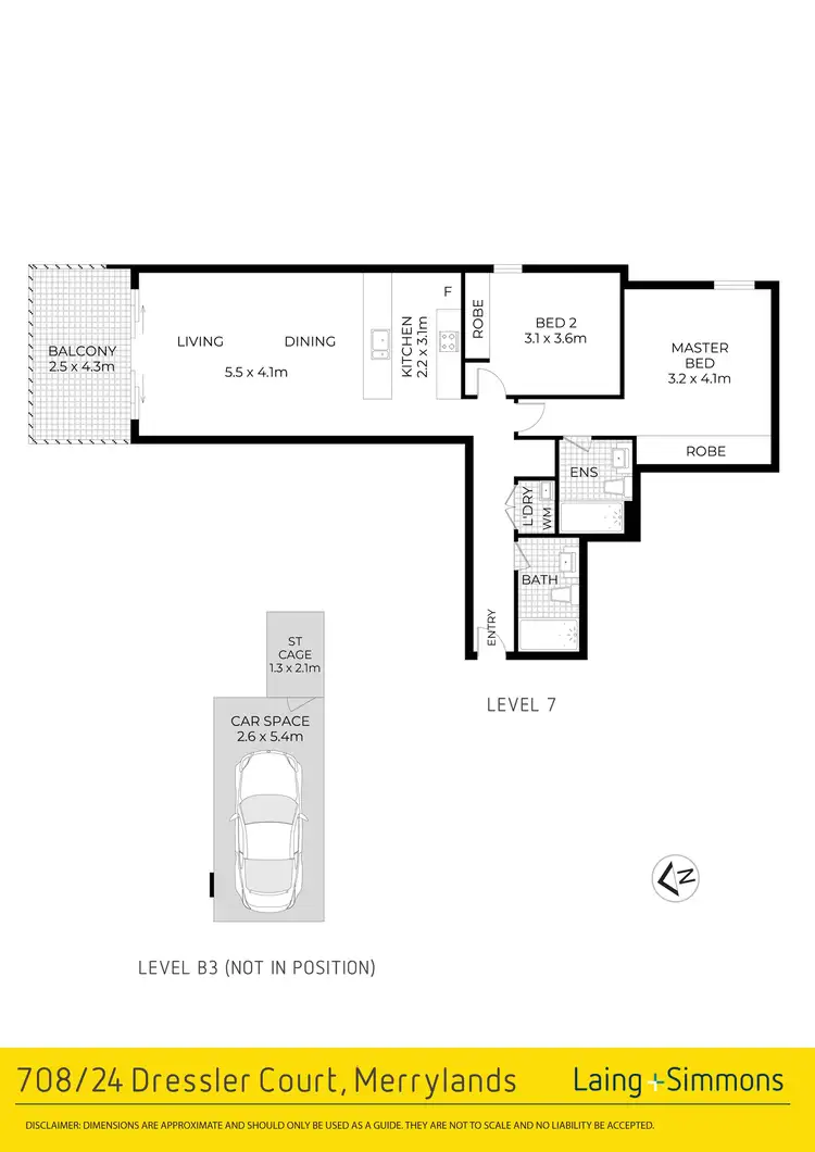 Floorplan of Homely apartment listing, 708/24 Dressler Court, Merrylands NSW 2160